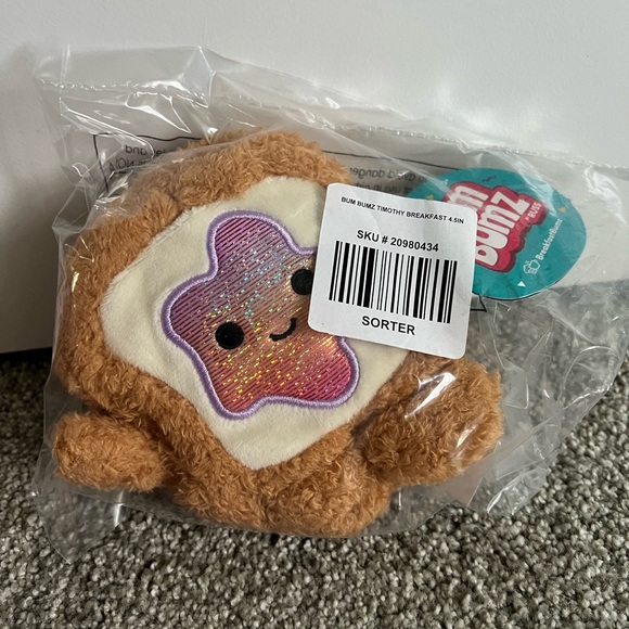 4.5” Timothy The Toast BumBumz Mini Breakfast Plush - Picture 2 of 3